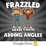 Adding Angles FRAZZLED Math Game - No Prep Grade 4 Review Activity
