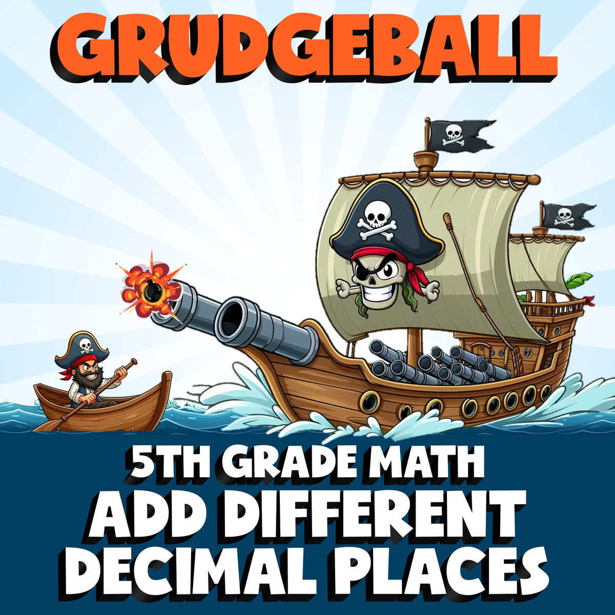 Add Different Decimal Places GRUDGEBALL Math Game - No Prep Grade 5 Review