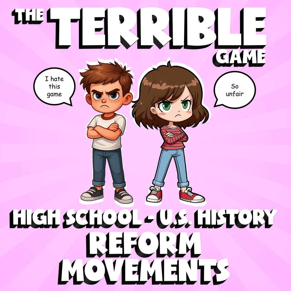 Reform Movements THE TERRIBLE GAME - No Prep U.S. History Review Activity