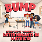 Determinants in Matrices BUMP Math Game - No Prep Algebra 2 Review Activity