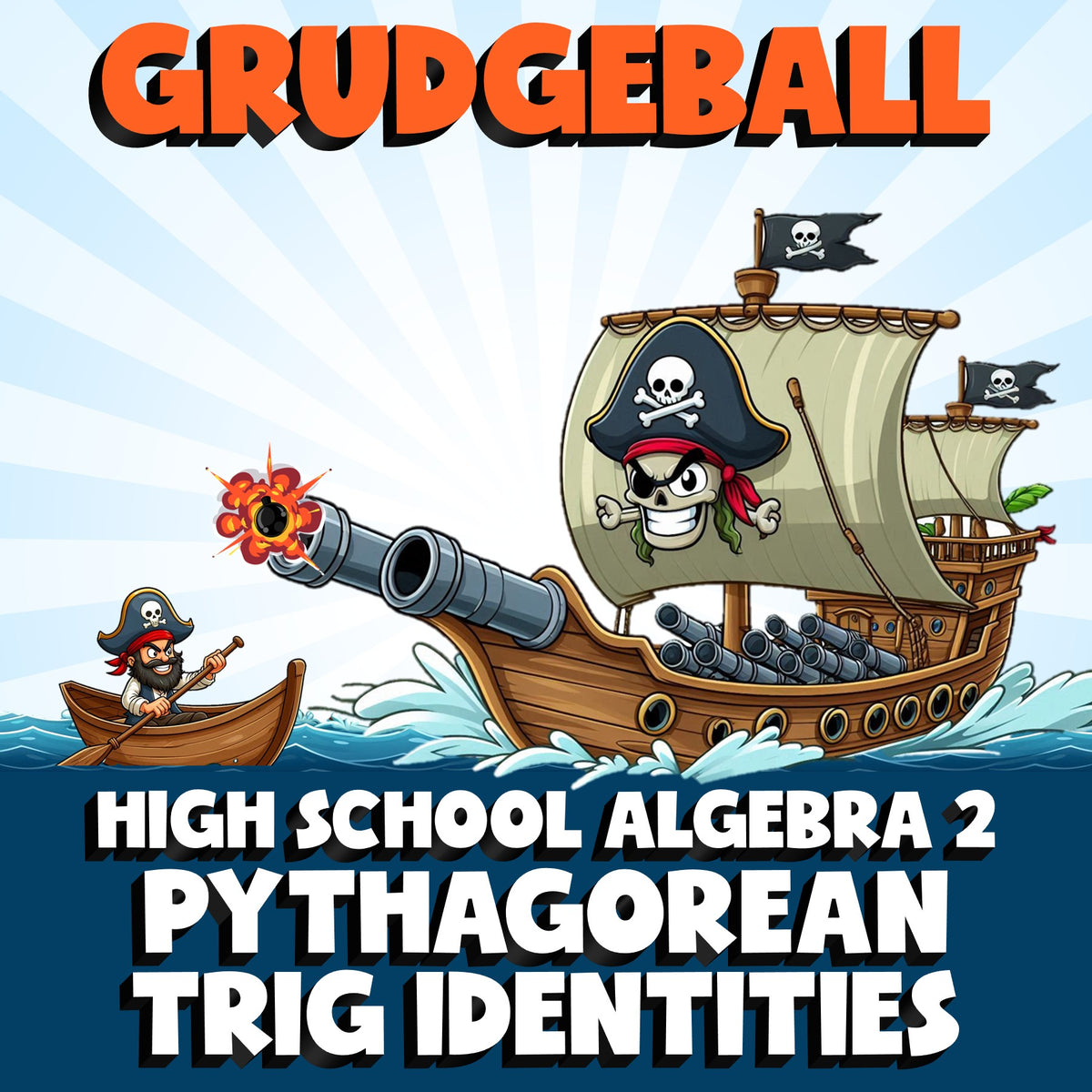 Pythagorean Trig Identities GRUDGEBALL Math Game - No Prep Algebra 2 Review