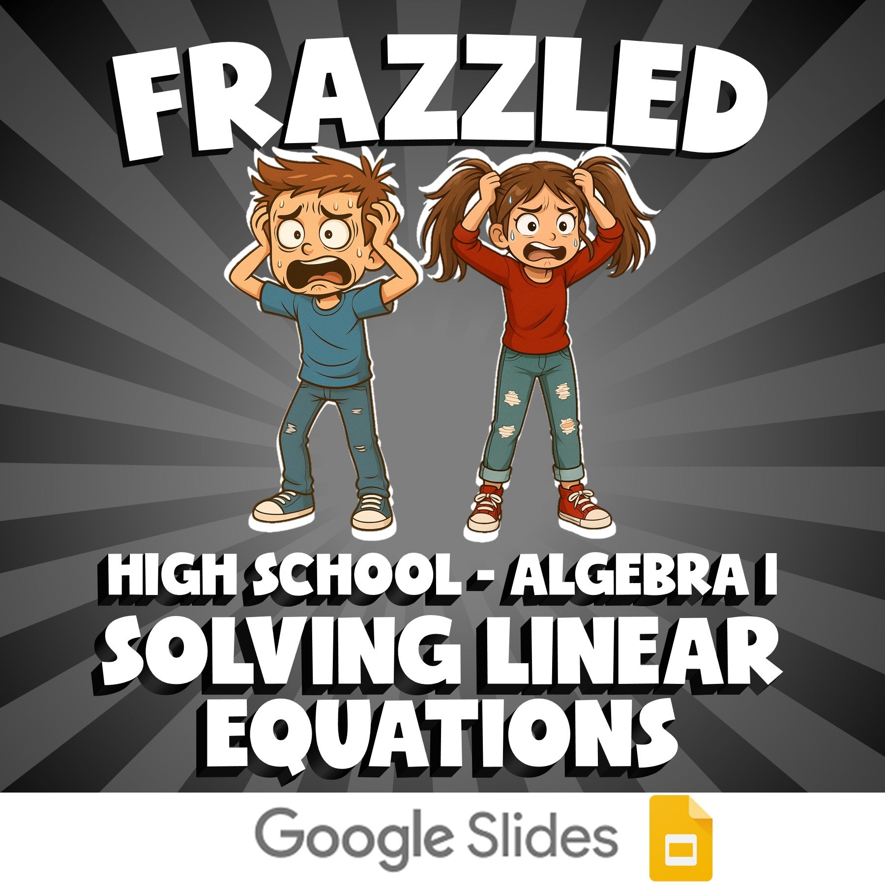 Solving Linear Equations FRAZZLED Math Game - No Prep Algebra 1 Review Activity
