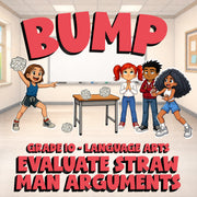 Evaluate Straw Man Arguments BUMP ELA Game - No Prep Grade 10 Review Activity