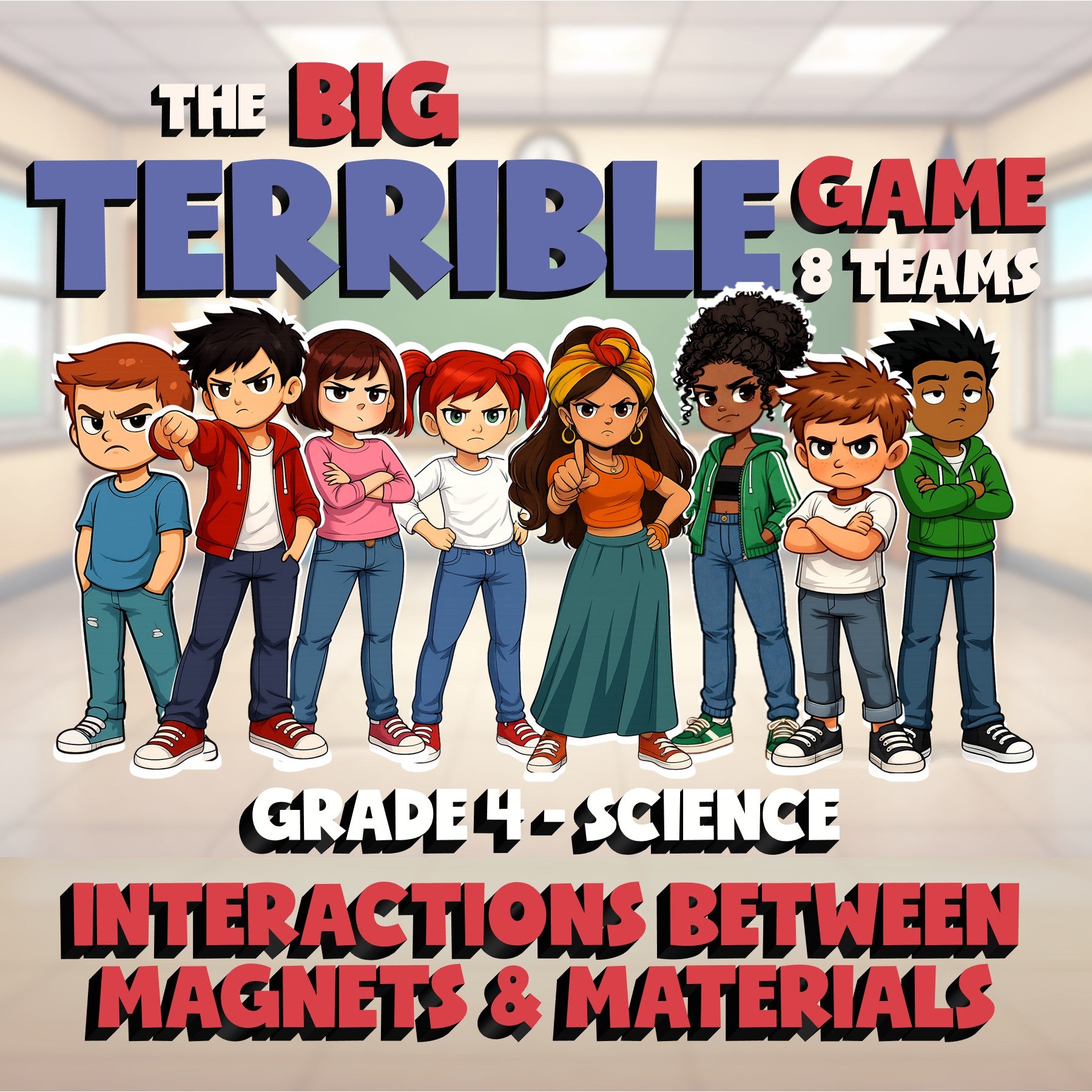 Interactions Between Magnets & Materials BIG TERRIBLE GAME - Grade 4 Science