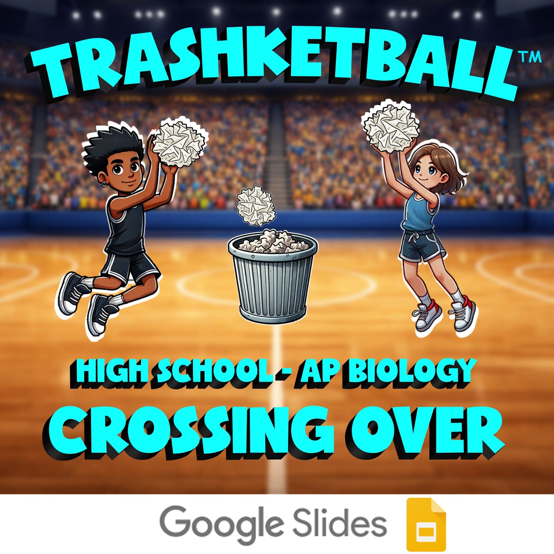 Crossing Over TRASHKETBALL Science Game - No Prep AP Biology Review Activity