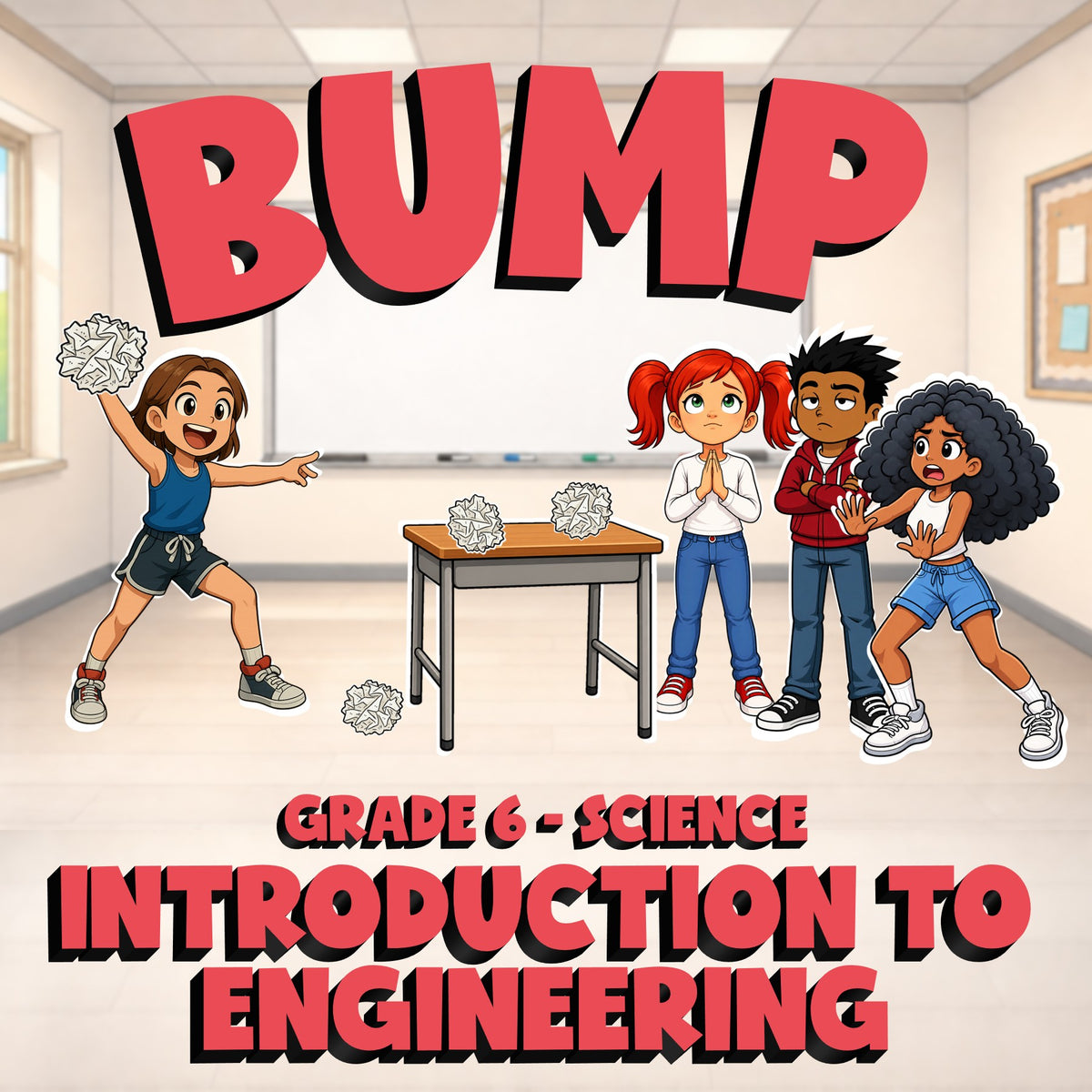 Introduction to Engineering BUMP Science Game - No Prep Grade 6 Review Activity