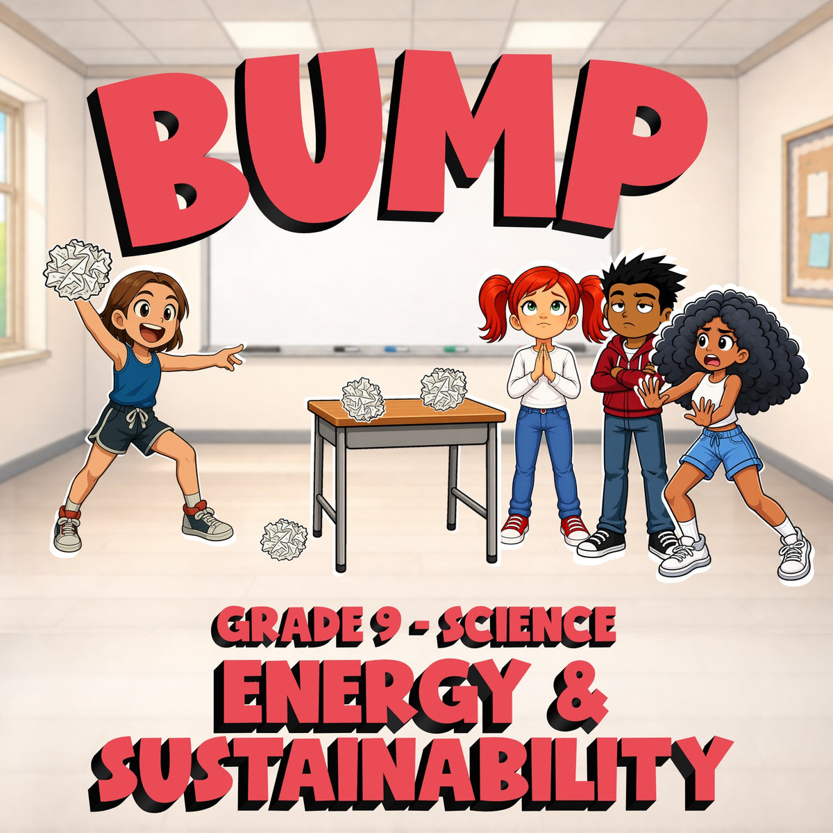 Energy & Sustainability BUMP Science Game - No Prep Grade 9 Review Activity