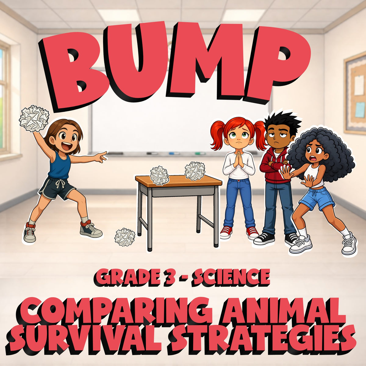 Comparing Animal Survival Strategies BUMP Science Game - No Prep Grade 3 Review