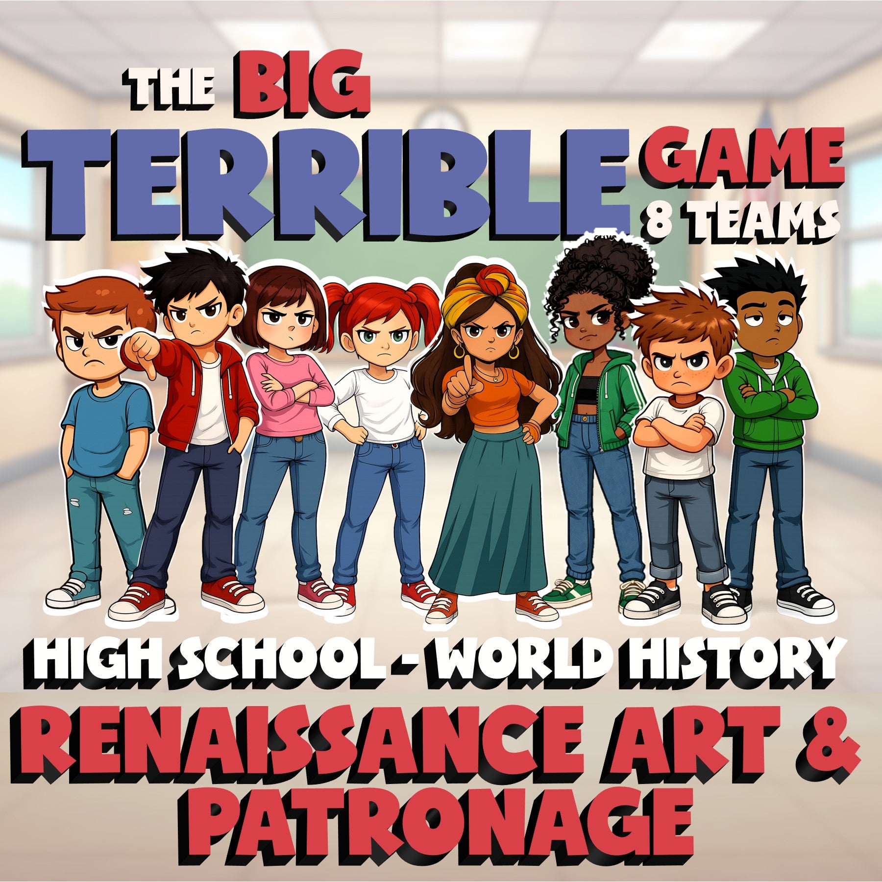 Renaissance Art & Patronage BIG TERRIBLE GAME - No Prep World History Review