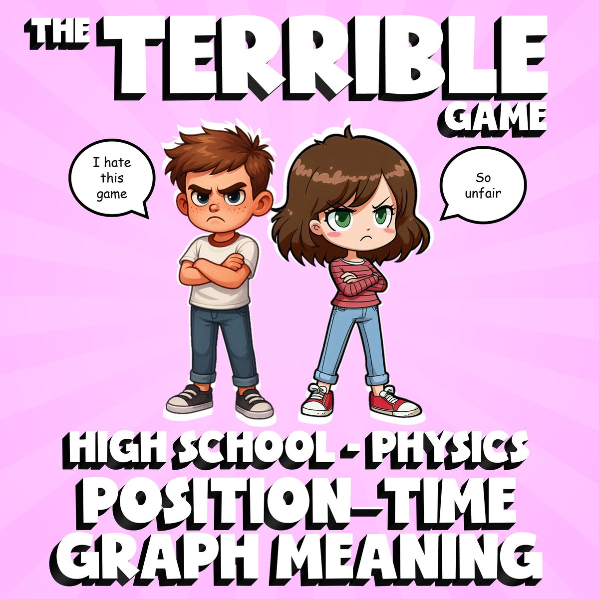 Position–Time Graph Meaning THE TERRIBLE GAME - No Prep Physics Science Review