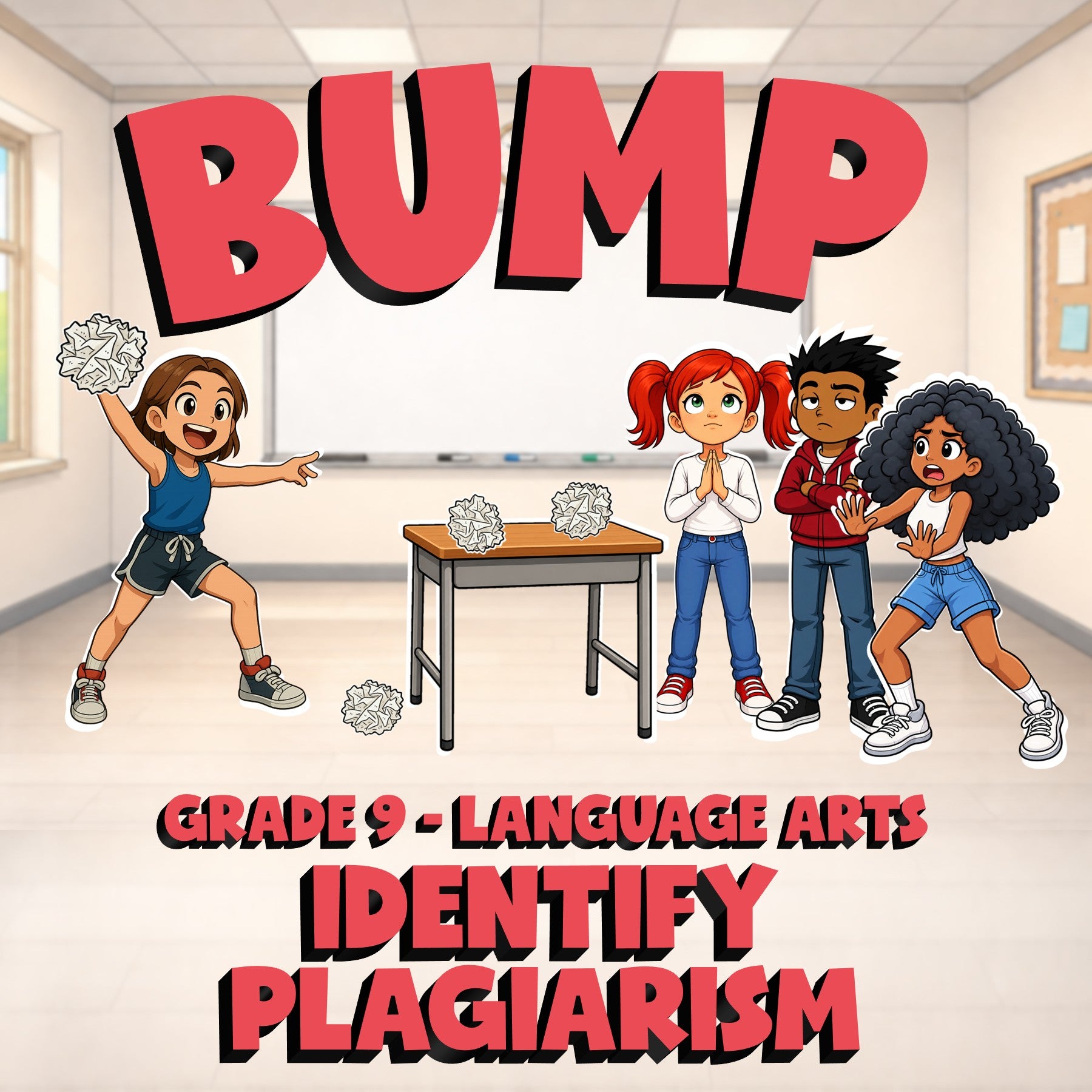 Identify Plagiarism BUMP ELA Game - No Prep Grade 9 Review Activity