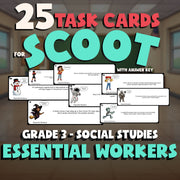Essential Workers SCOOT TASK CARDS Socials Game - No Prep Grade 3 Review