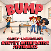 Identify Interpretive Statements BUMP ELA Game - No Prep Grade 9 Review Activity