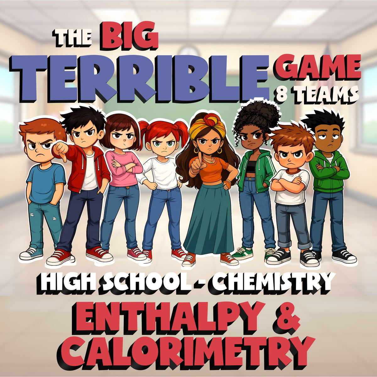 Enthalpy & Calorimetry BIG TERRIBLE GAME - No Prep Chemistry Science Review
