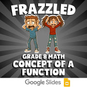 Concept of a Function FRAZZLED Math Game - No Prep Grade 8 Review Activity