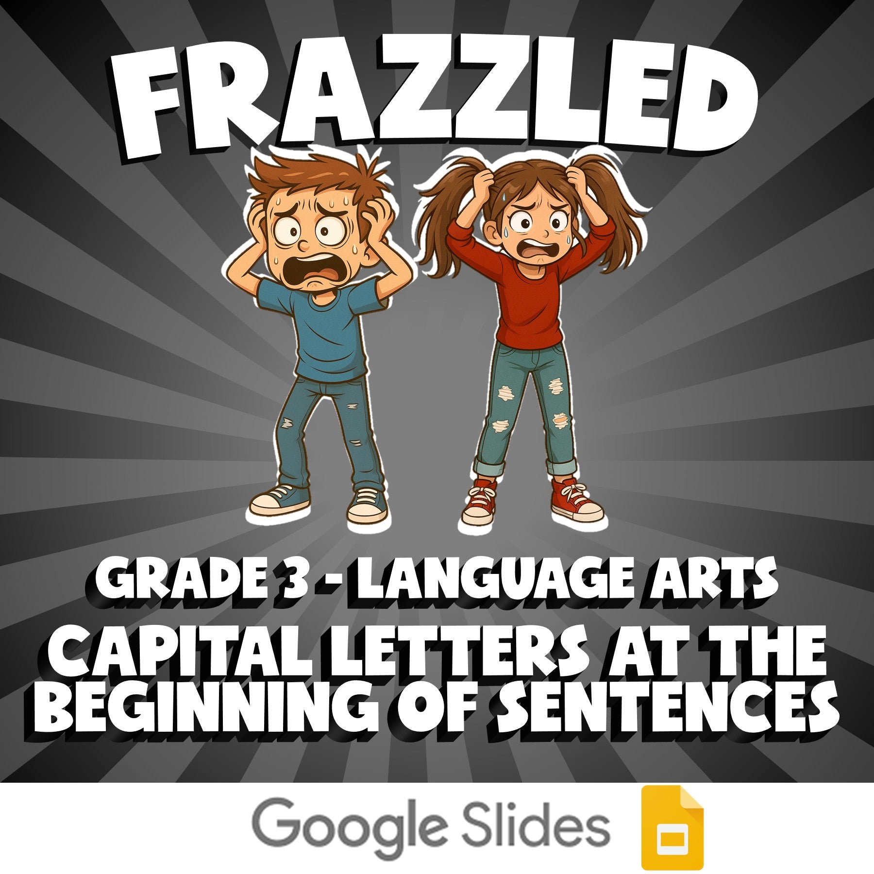 Capital Letters at the Beginning of Sentences FRAZZLED ELA Game - Grade 3
