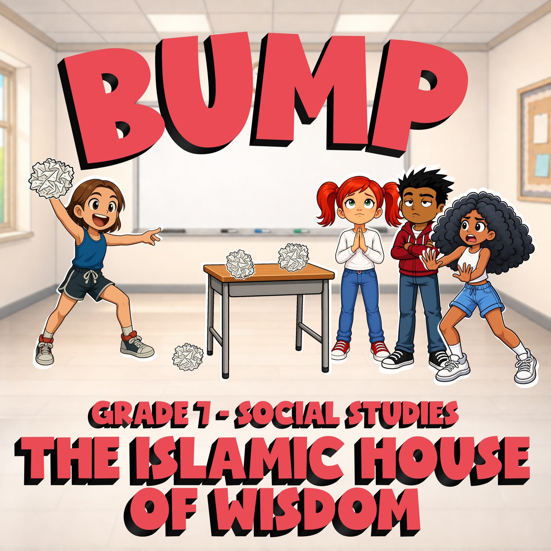 The Islamic House of Wisdom BUMP Socials Game - No Prep Grade 7 Review Activity