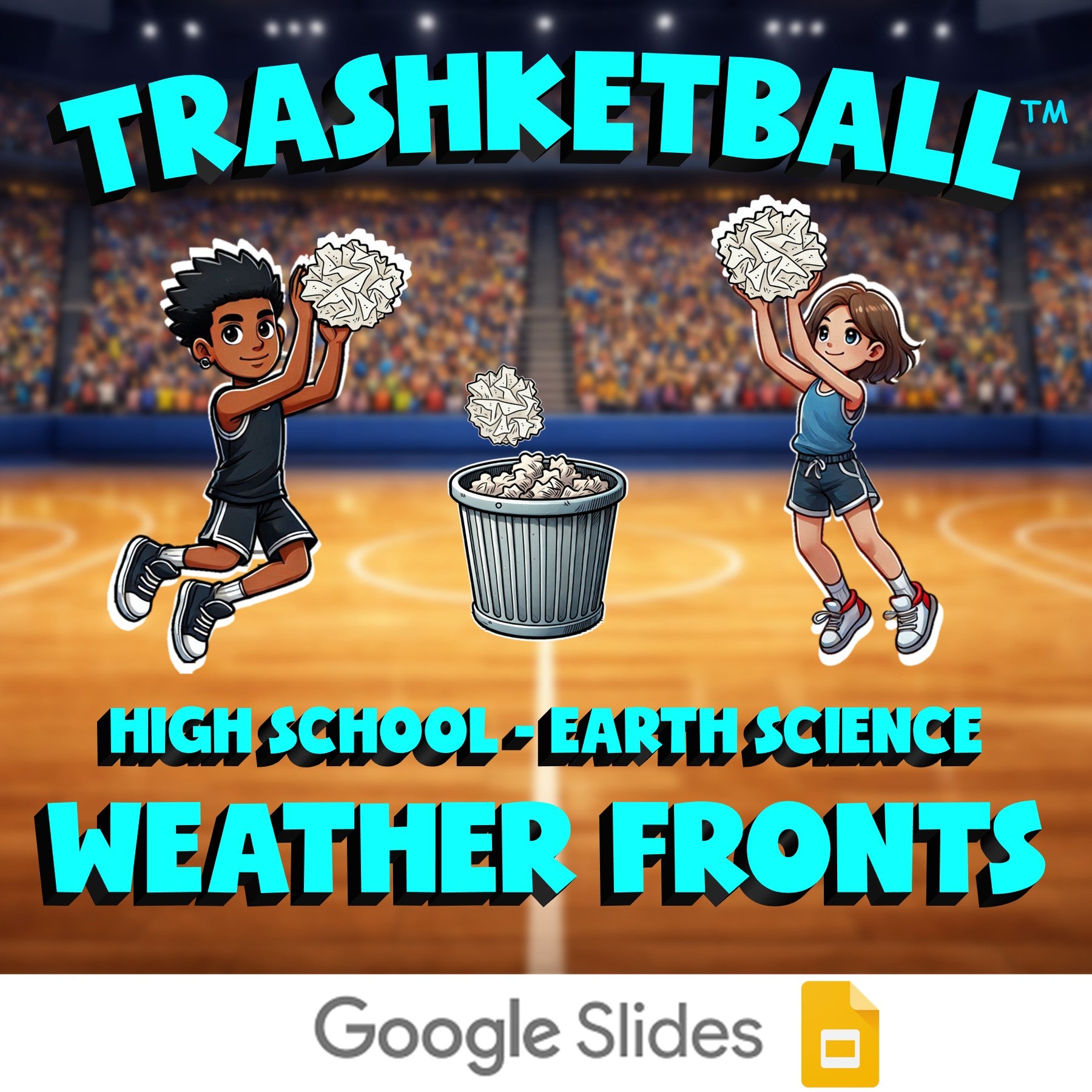 Weather Fronts TRASHKETBALL Game - No Prep Earth Science Review Activity