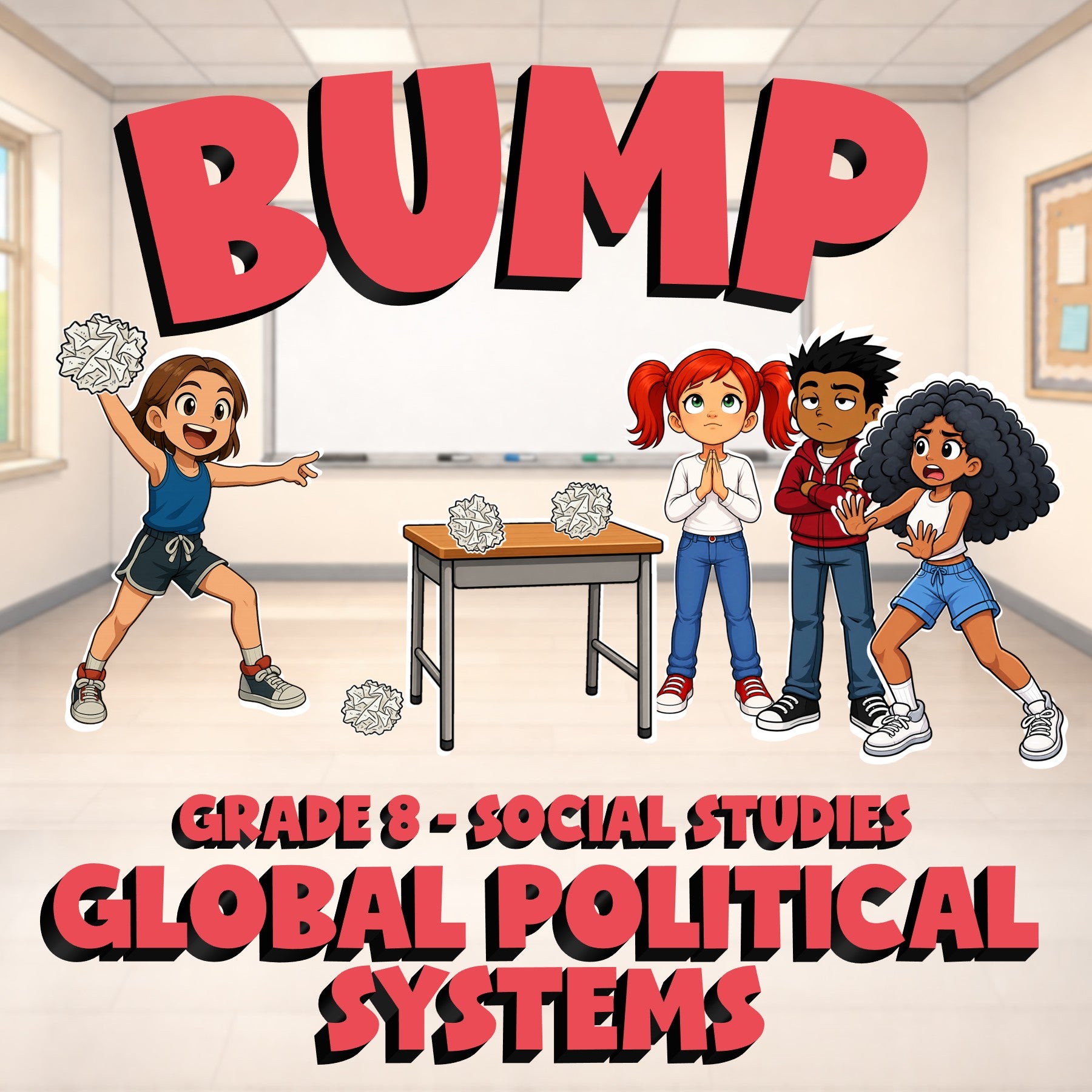 Global Political Systems BUMP Socials Game - No Prep Grade 8 Review Activity