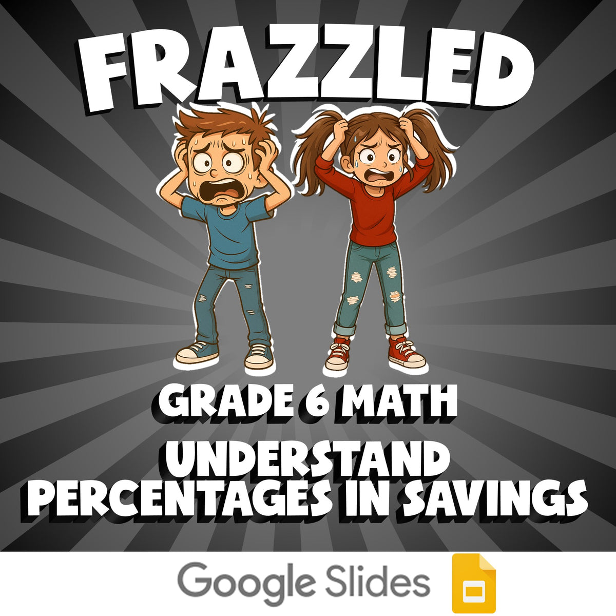 Understand Percentages in Savings FRAZZLED Math Game - No Prep Grade 6 Review