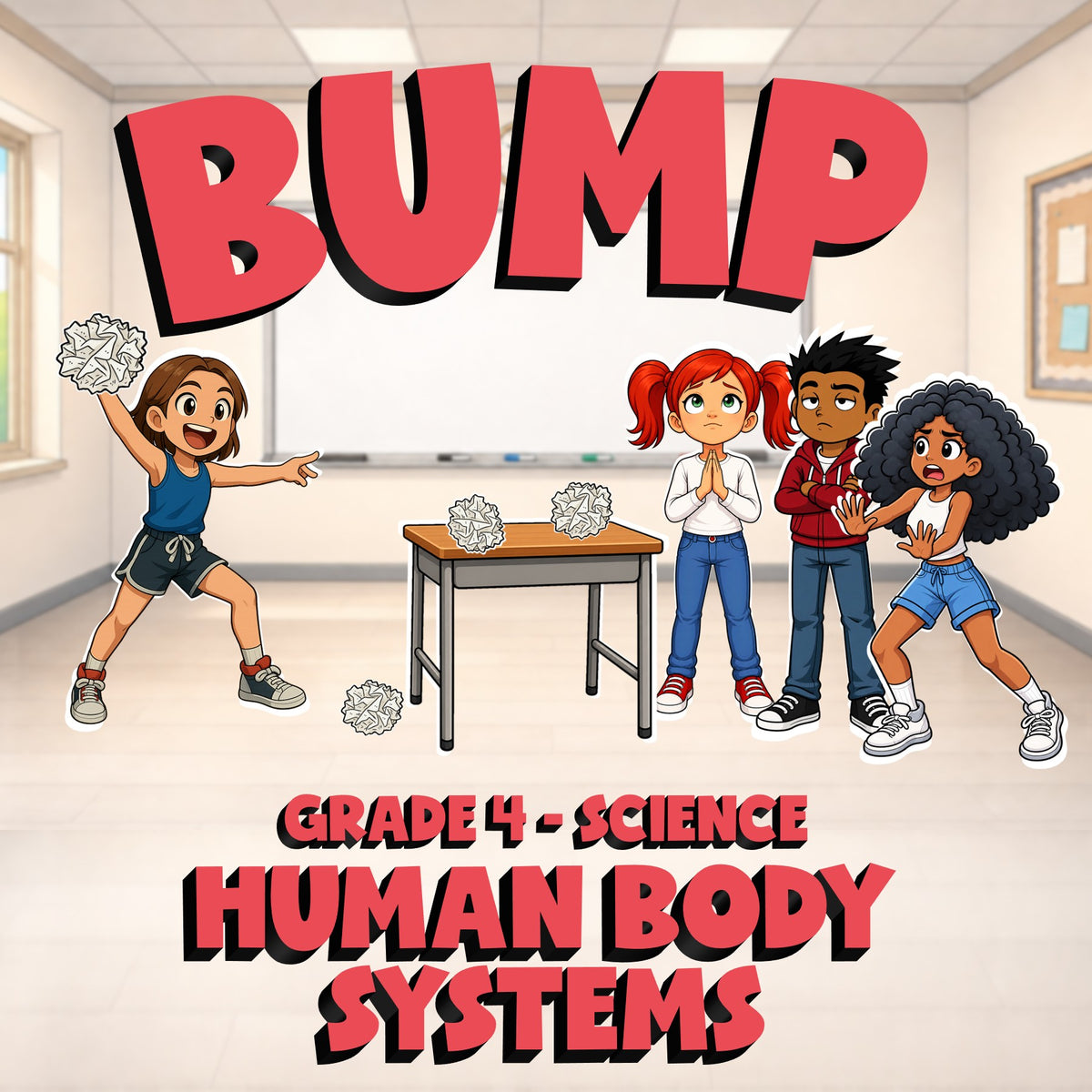 Human Body Systems BUMP Science Game - No Prep Grade 4 Review Activity