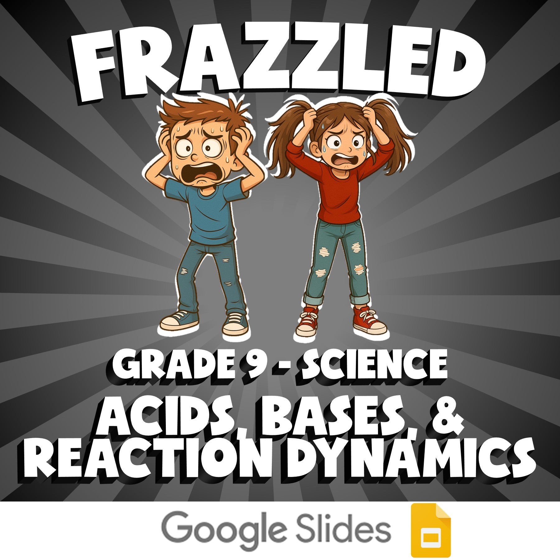 Acids, Bases, & Reaction Dynamics FRAZZLED Science Game - No Prep Grade 9 Review