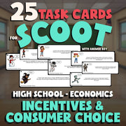 Incentives & Consumer Choice SCOOT TASK CARDS Economics Game - No Prep Review