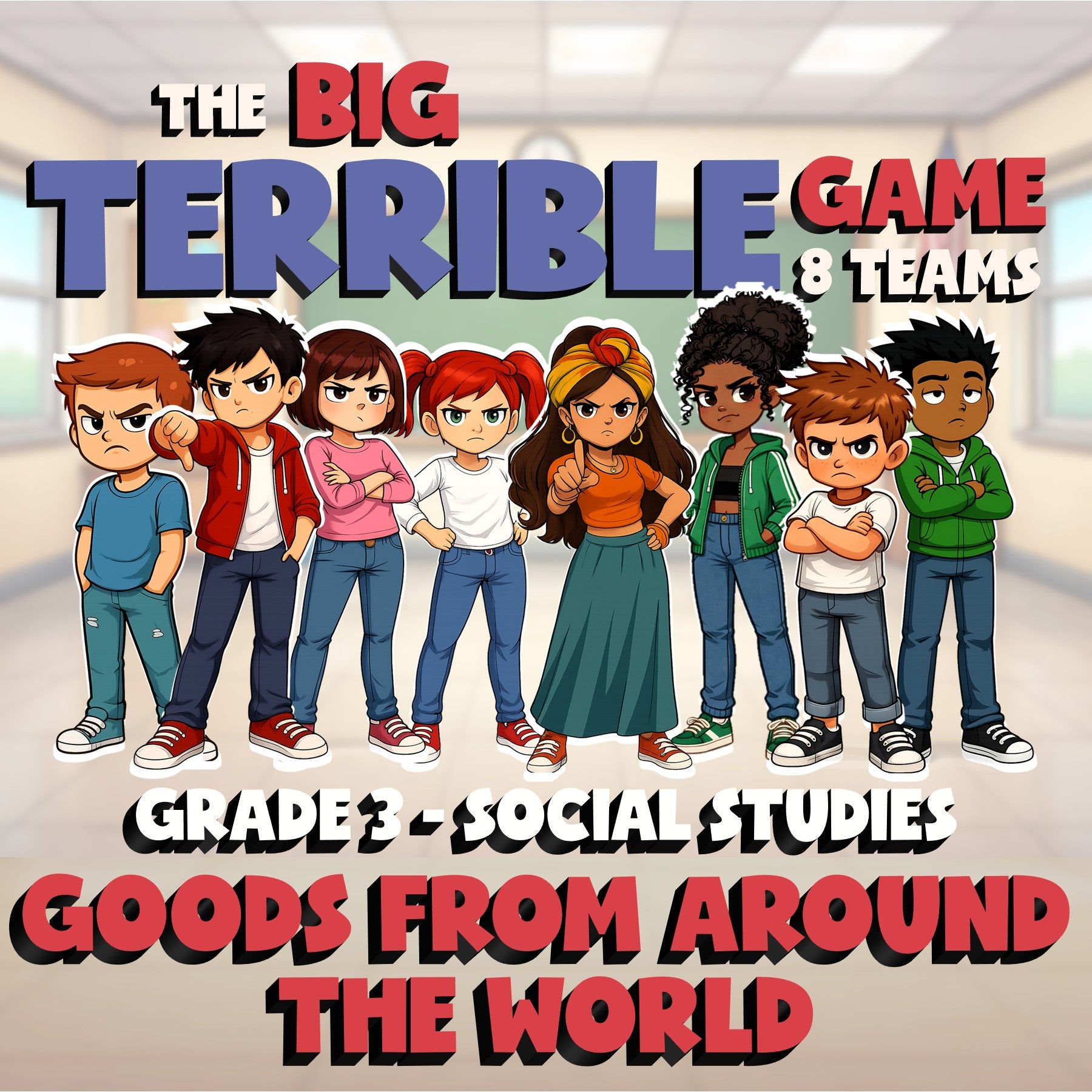 Goods from Around the World BIG TERRIBLE GAME - No Prep Grade 3 Socials Review
