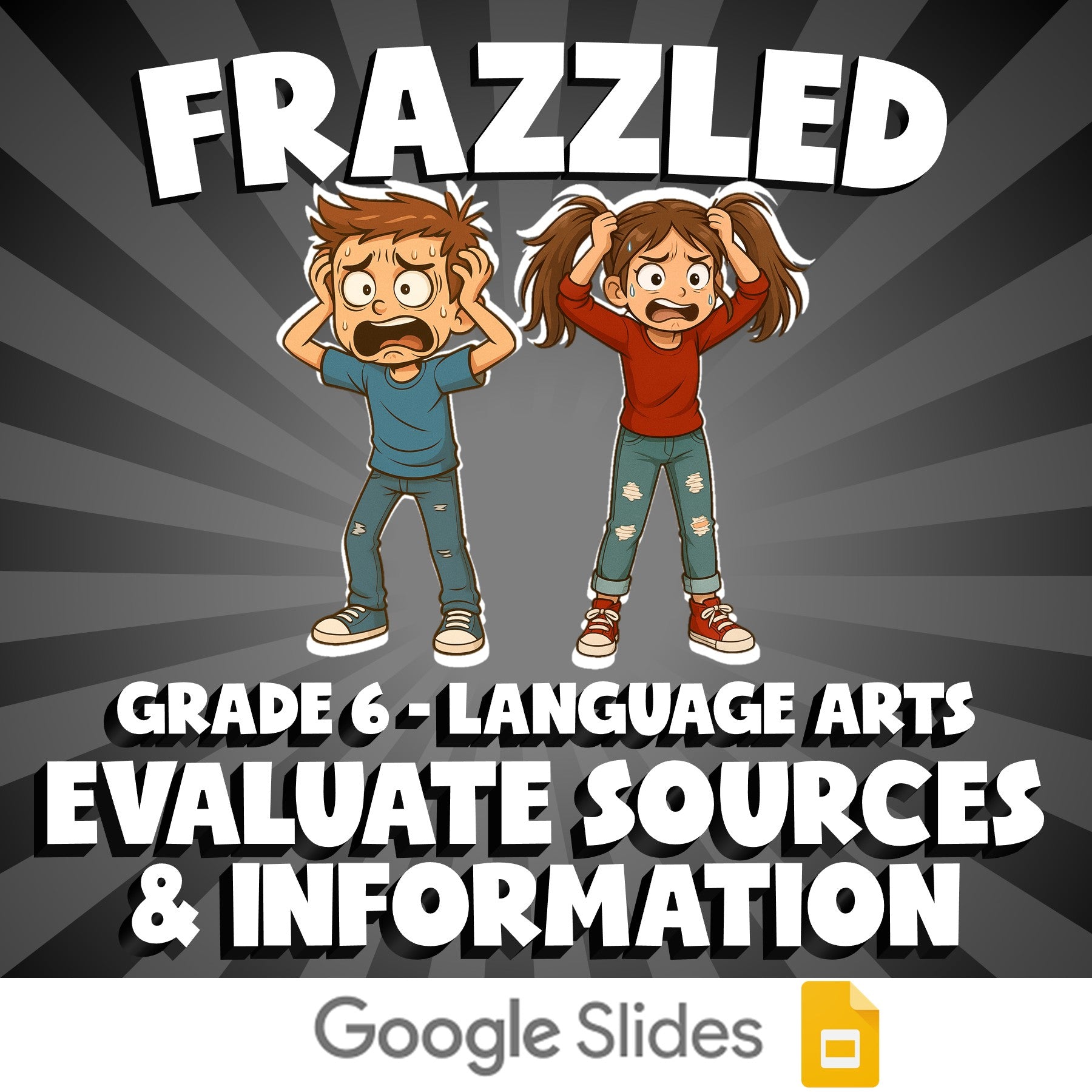 Evaluate Sources & Information FRAZZLED ELA Game - No Prep Grade 6 Review