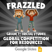 Global Competition for Resources FRAZZLED Socials Game - No Prep Grade 7 Review