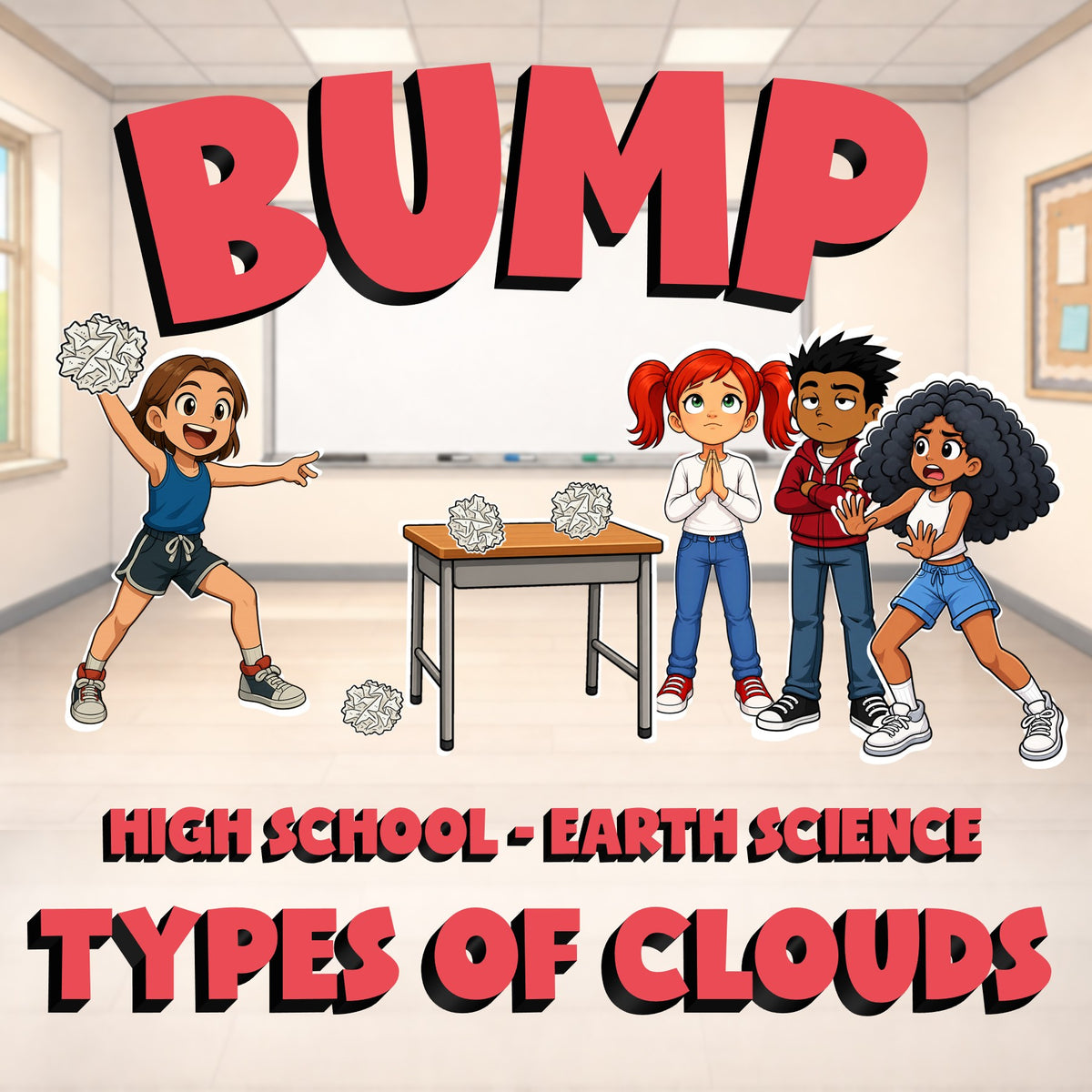 Types of Clouds BUMP Game - No Prep Earth Science Review Activity