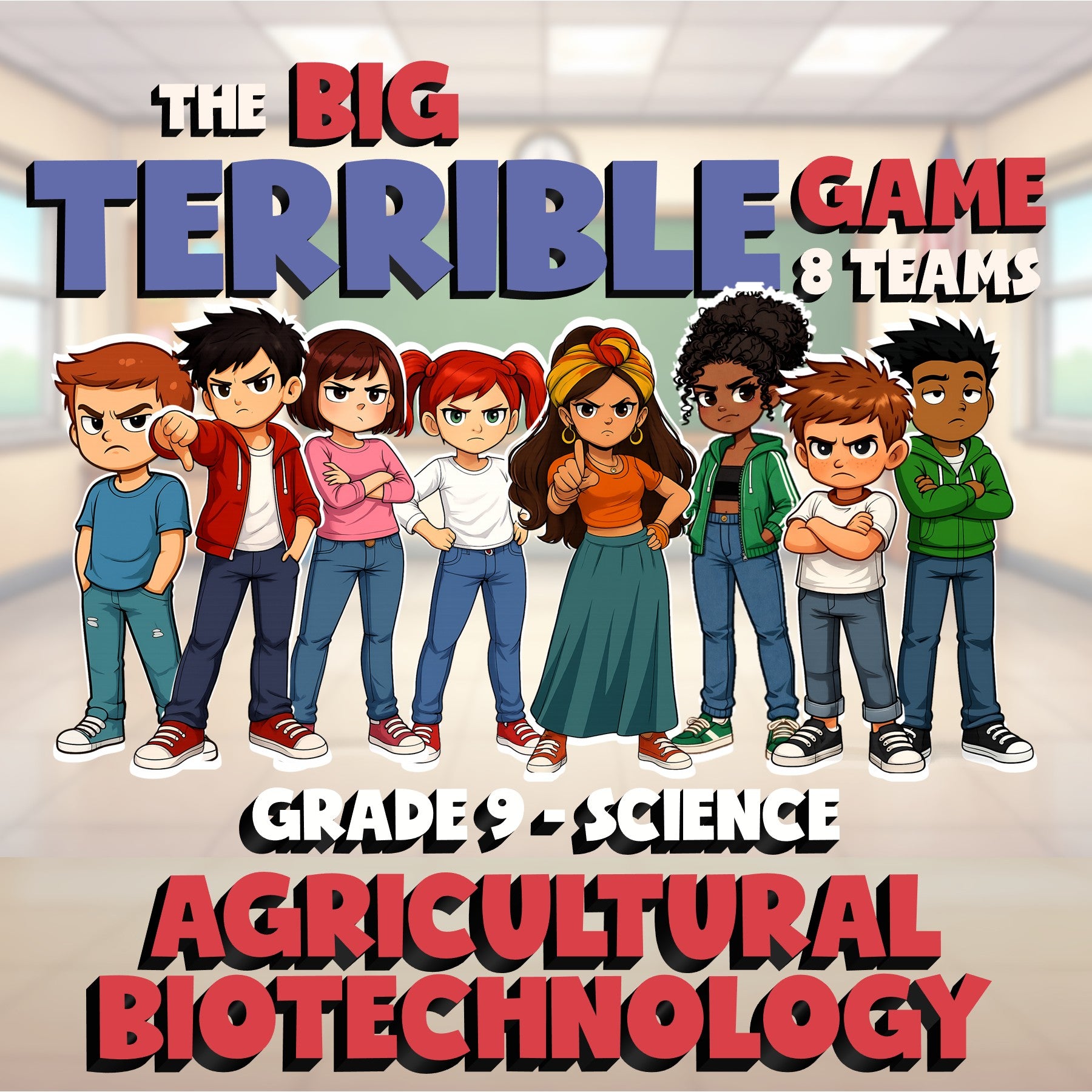 Agricultural Biotechnology BIG TERRIBLE GAME - No Prep Grade 9 Science Review