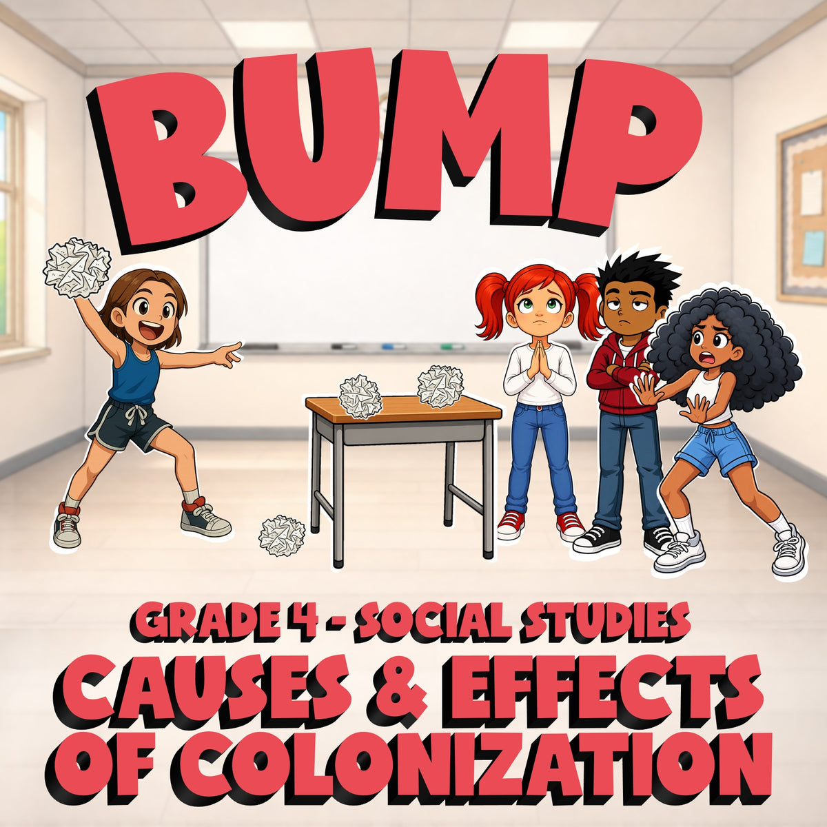 Causes & Effects of Colonization BUMP Socials Game - No Prep Grade 4 Review