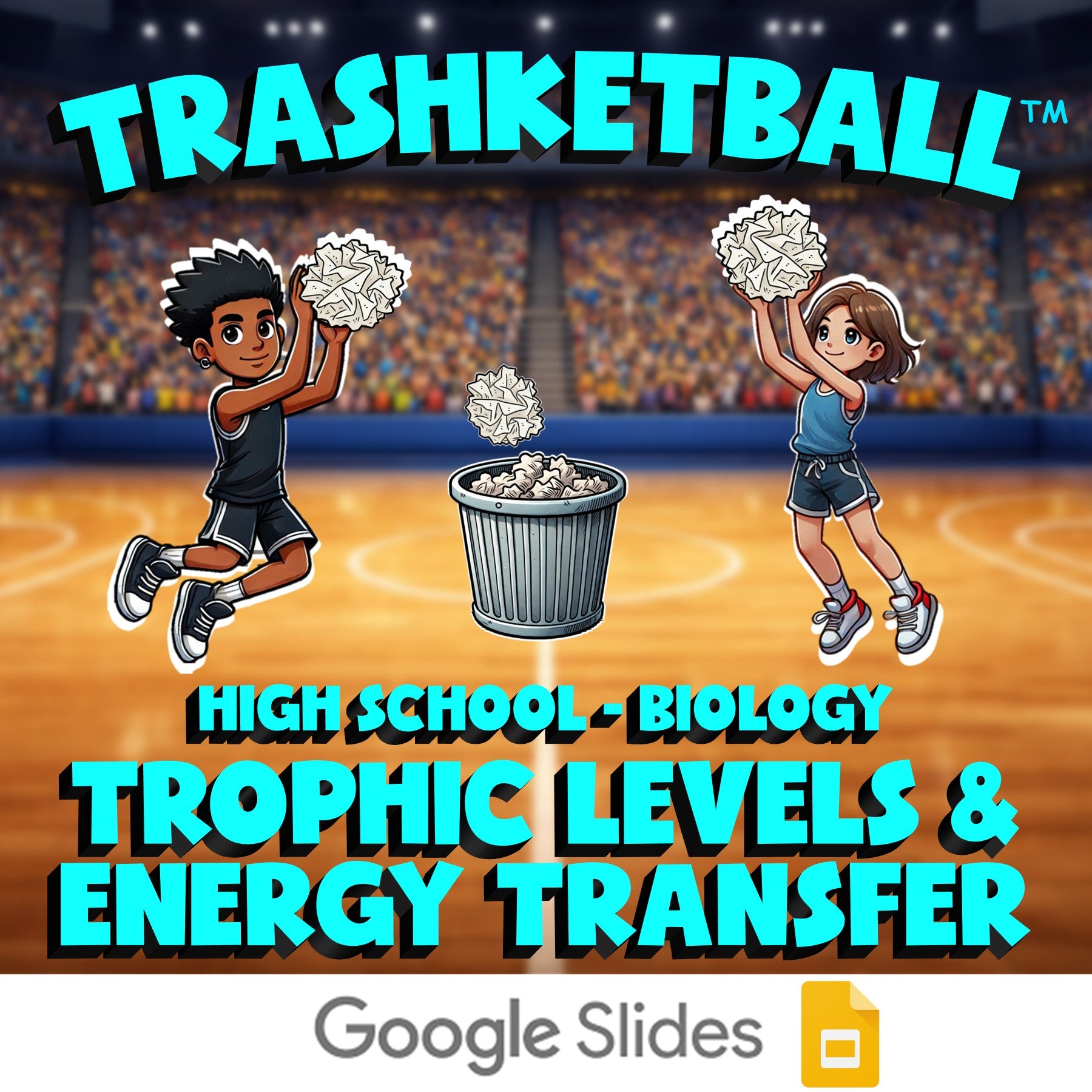 Trophic Levels & Energy Transfer TRASHKETBALL Science Game - No Prep Biology