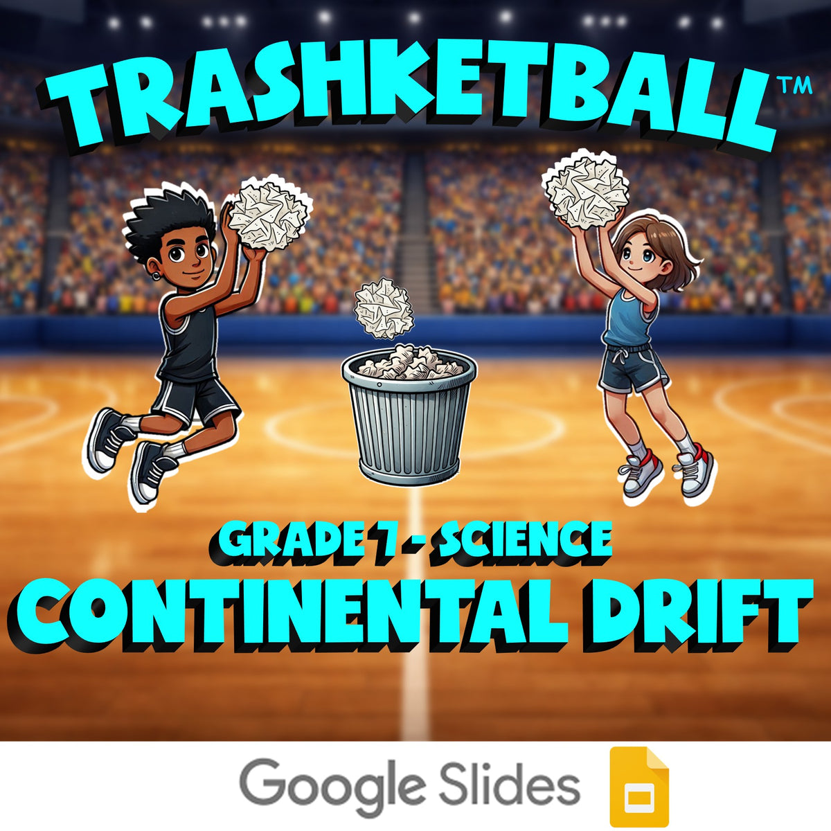 Continental Drift TRASHKETBALL Science Game - No Prep Grade 7 Review Activity