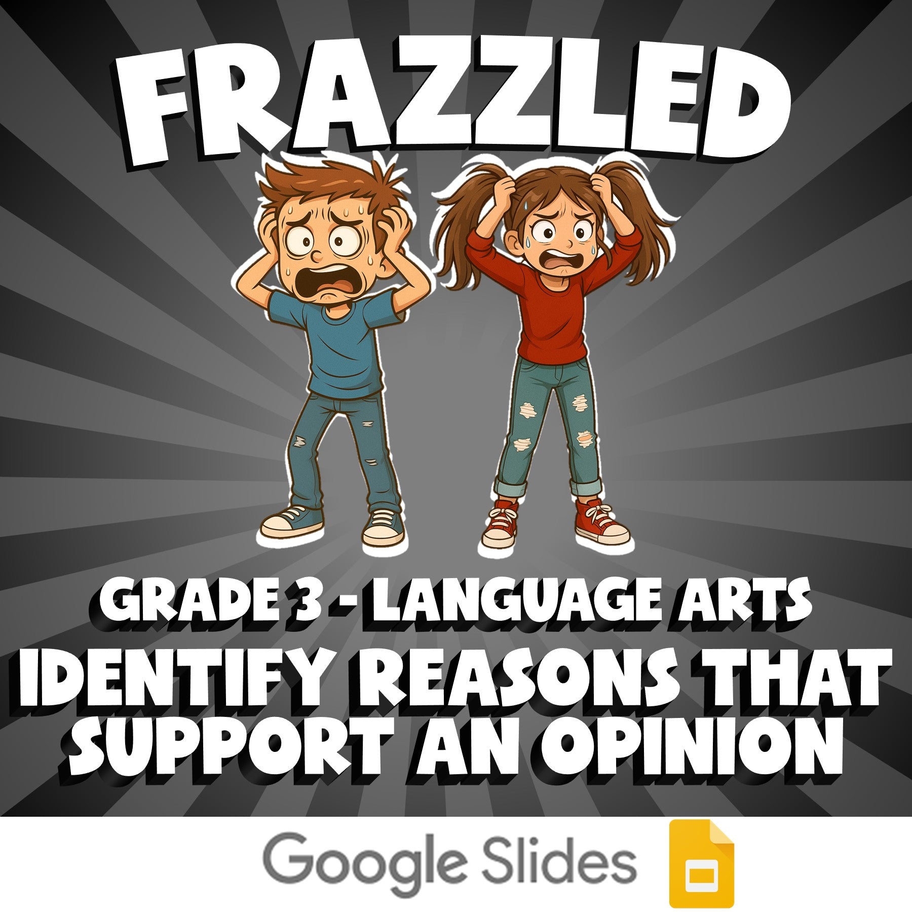 Identify Reasons That Support an Opinion FRAZZLED ELA Game - No Prep Grade 3