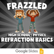 Refraction Basics FRAZZLED Science Game - No Prep Physics Review Activity