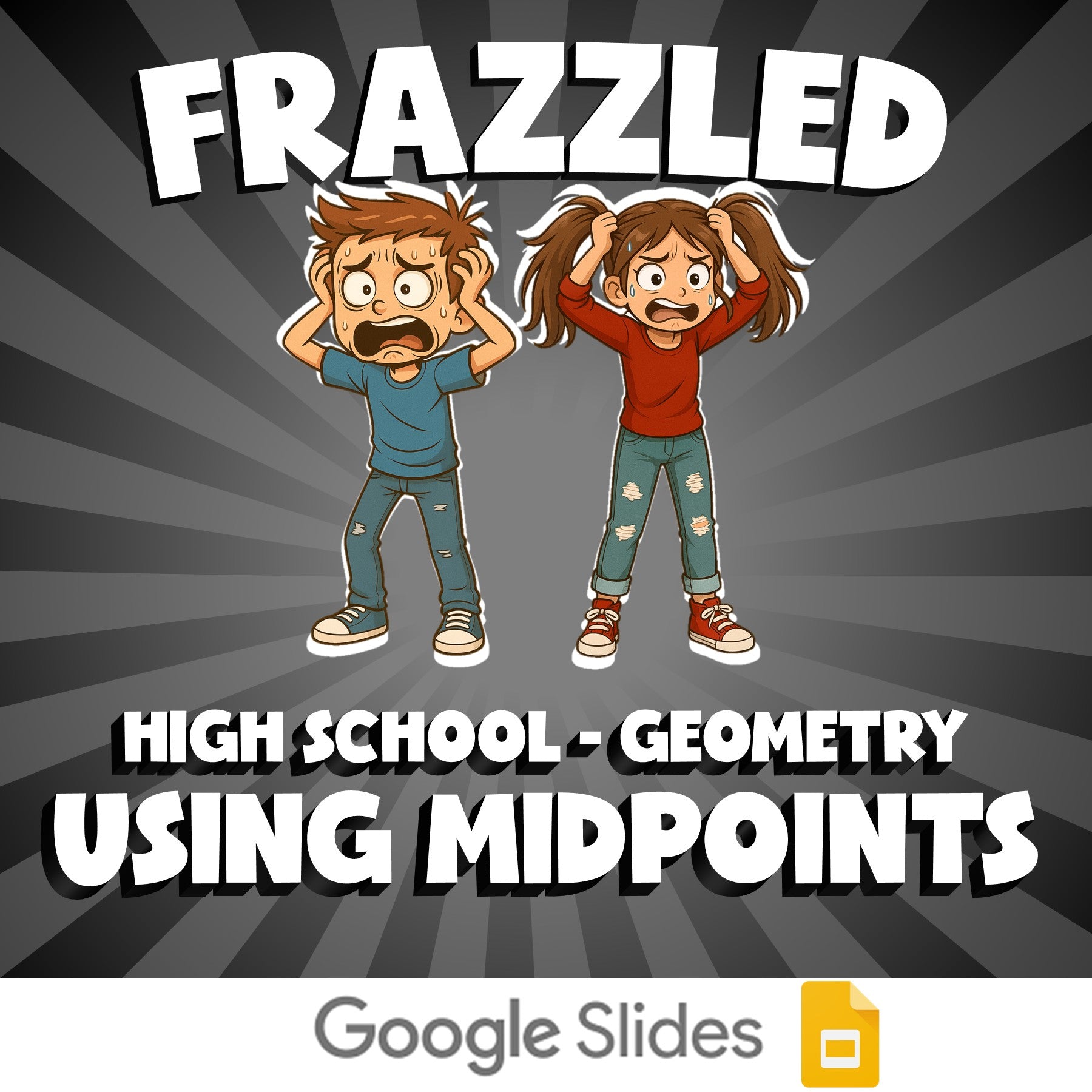 Using Midpoints FRAZZLED Math Game - No Prep Geometry Review Activity