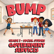 Government Services BUMP Socials Game - No Prep Grade 3 Review Activity