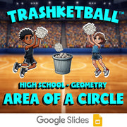 Area of a Circle TRASHKETBALL Math Game - No Prep Geometry Review Activity