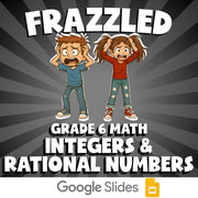 Integers & Rational Numbers FRAZZLED Math Game - No Prep Grade 6 Review Activity