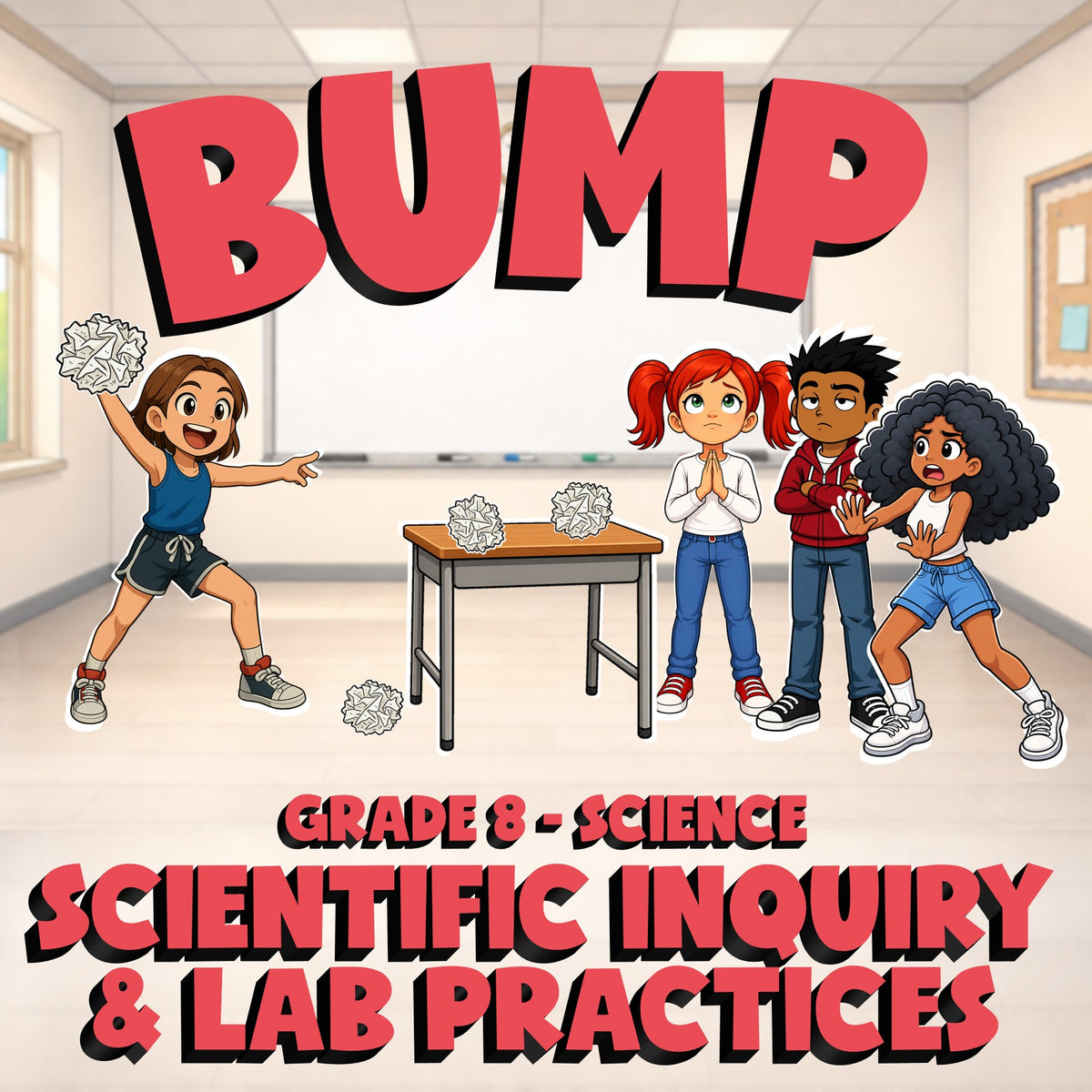 Scientific inquiry & Lab Practices BUMP Science Game - No Prep Grade 8 Review