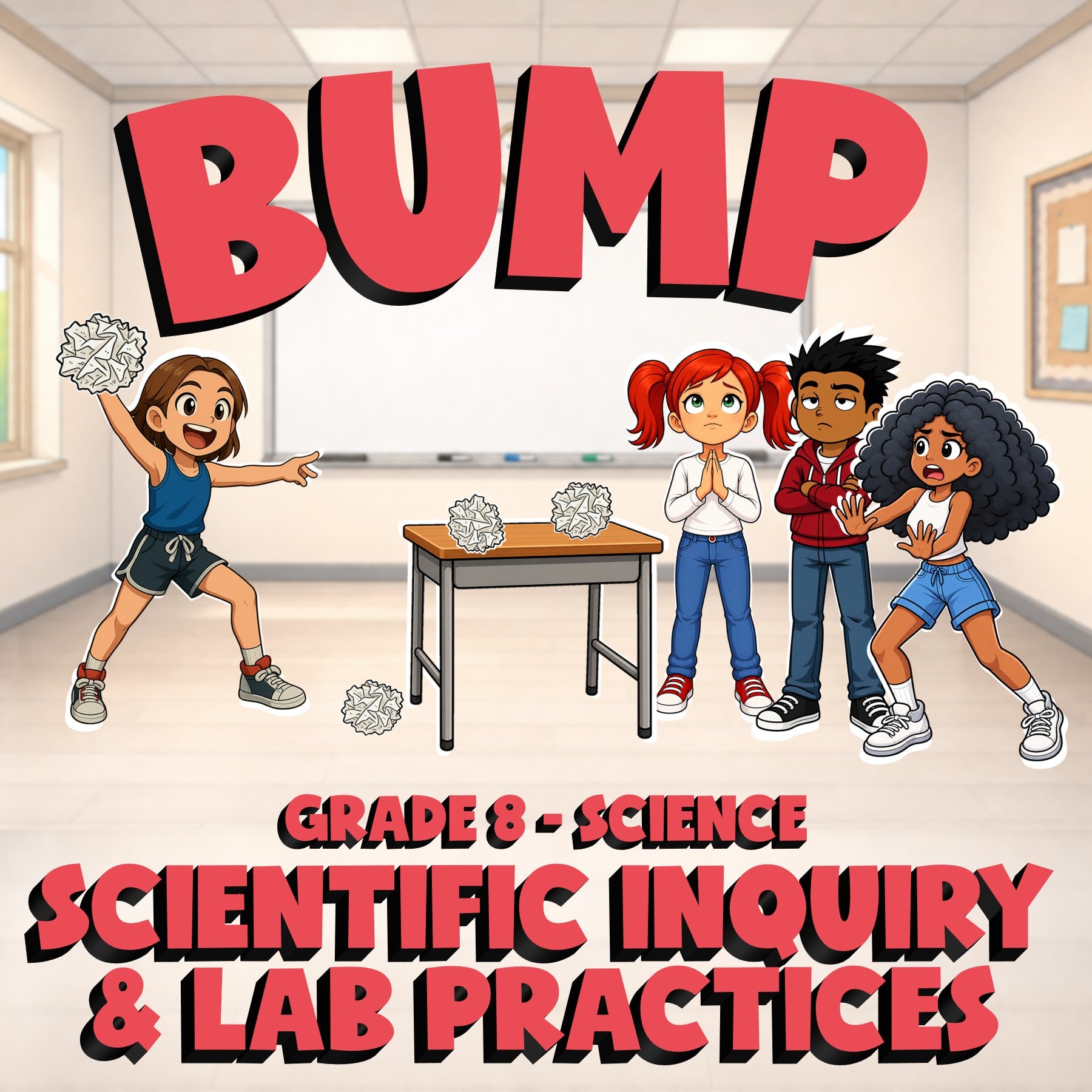 Scientific inquiry & Lab Practices BUMP Science Game - No Prep Grade 8 Review