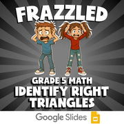 Identify Right Triangles FRAZZLED Math Game - No Prep Grade 5 Review Activity