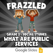 What Are Public Services FRAZZLED Socials Game - No Prep Grade 3 Review Activity