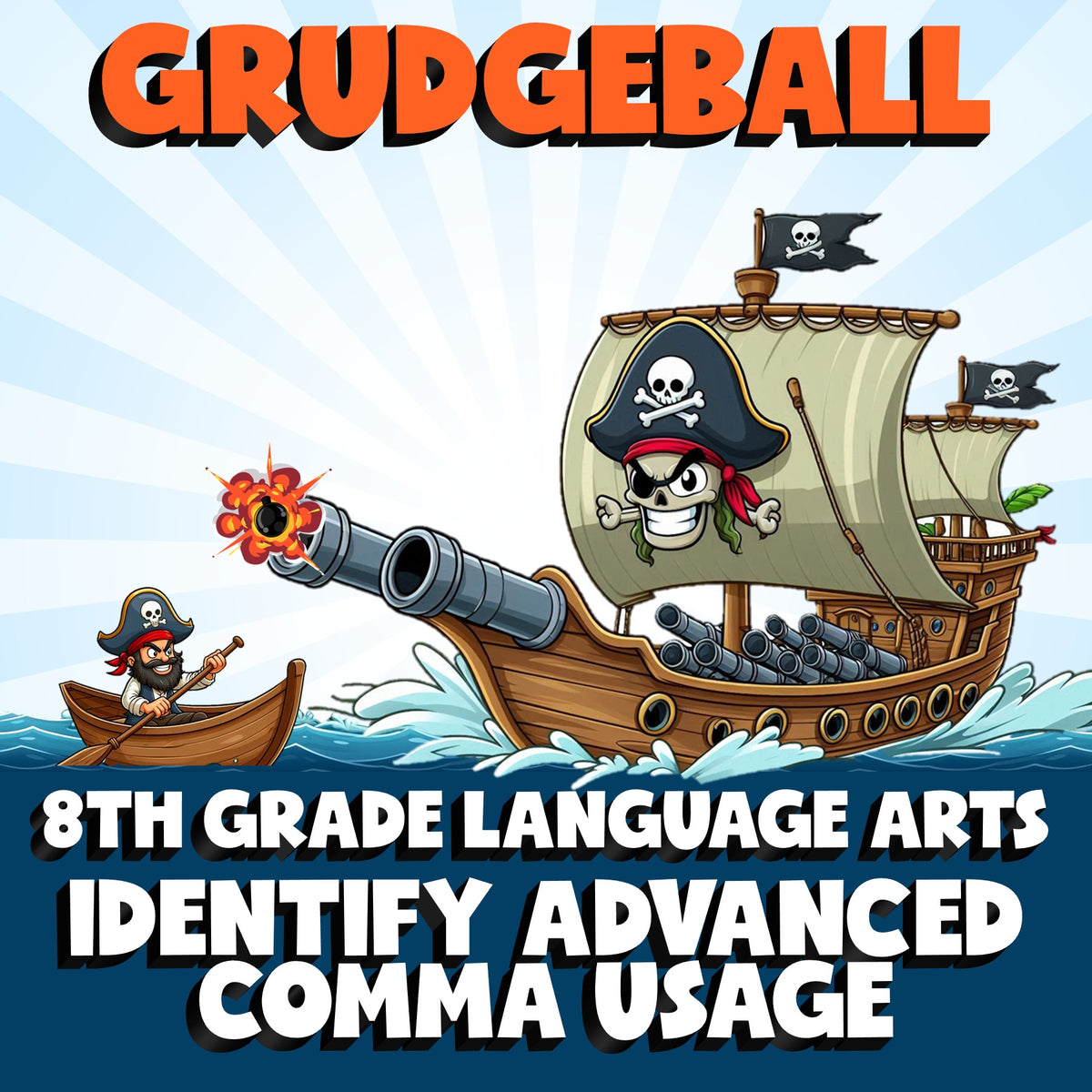 Identify Advanced Comma Usage GRUDGEBALL ELA Game - No Prep Grade 8 Review