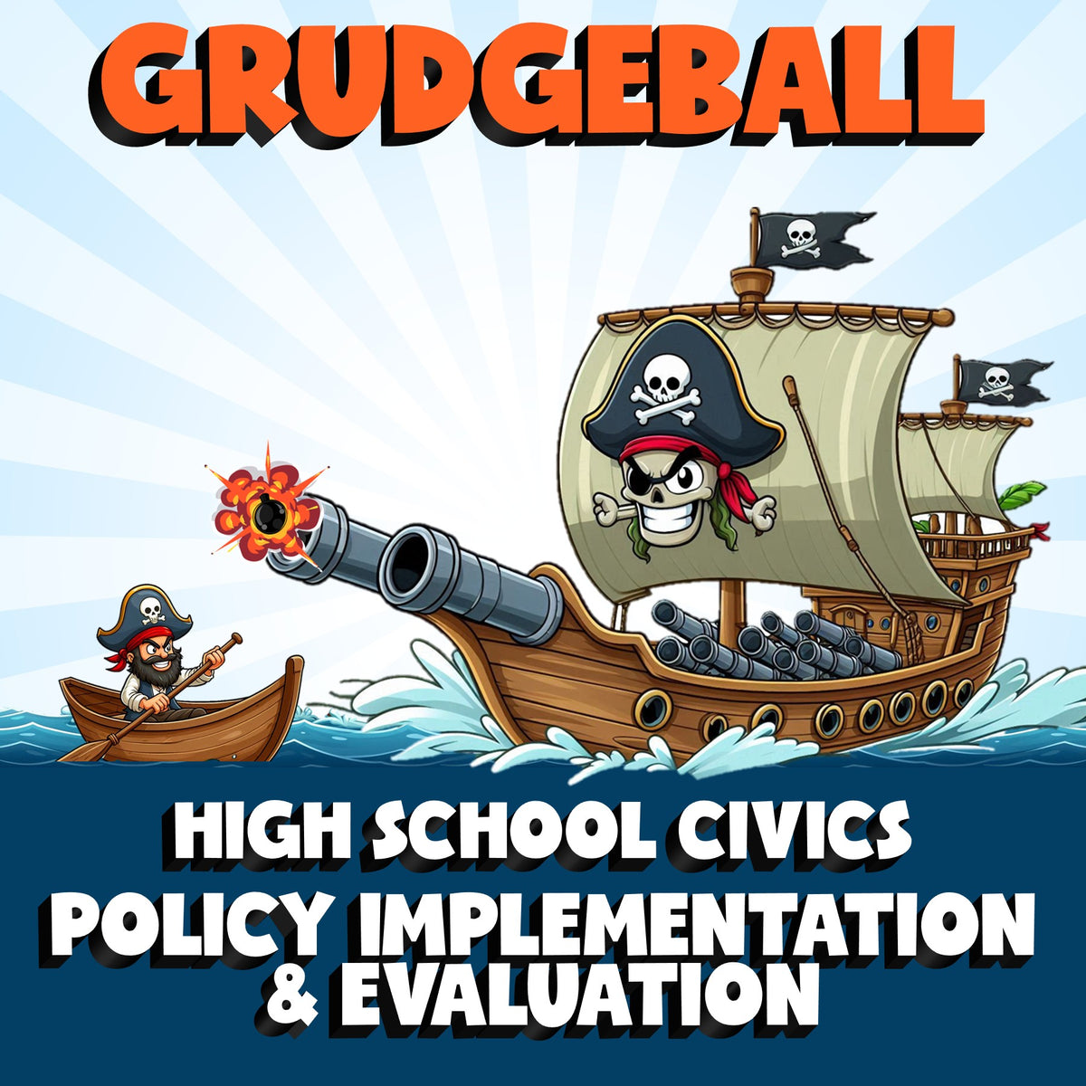 Policy Implementation & Evaluation GRUDGEBALL Civics Game - No Prep Review