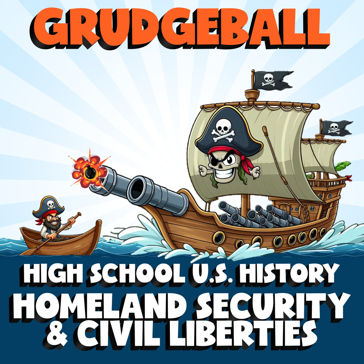 Homeland Security & Civil Liberties GRUDGEBALL U.S. History Game - No Prep
