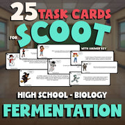 Fermentation SCOOT TASK CARDS Science Game - No Prep Biology Review Activity