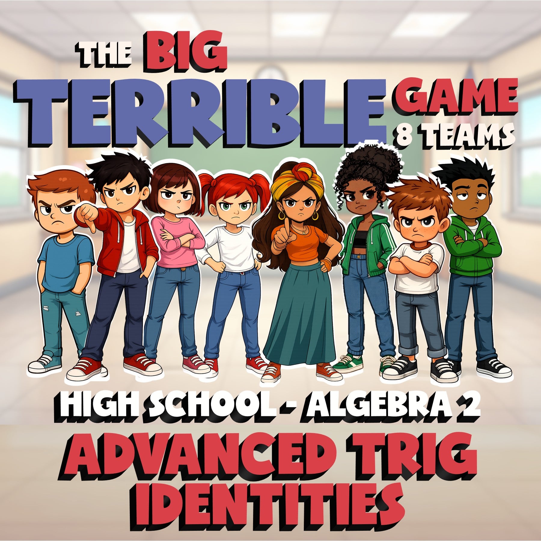 Advanced Trig Identities BIG TERRIBLE GAME - No Prep Algebra 2 Math Review